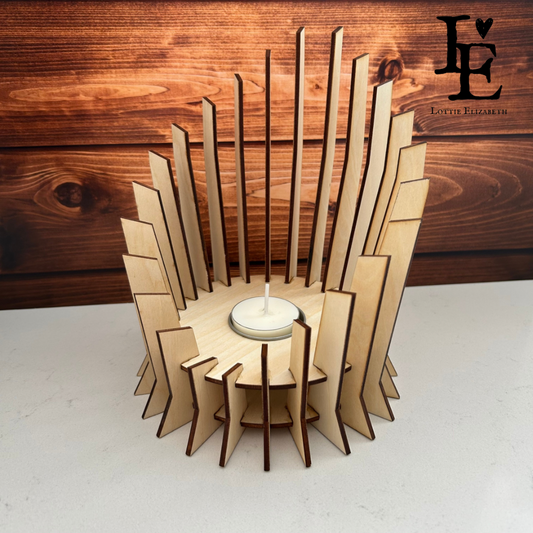 Birch Wood Tealight Candle Holder