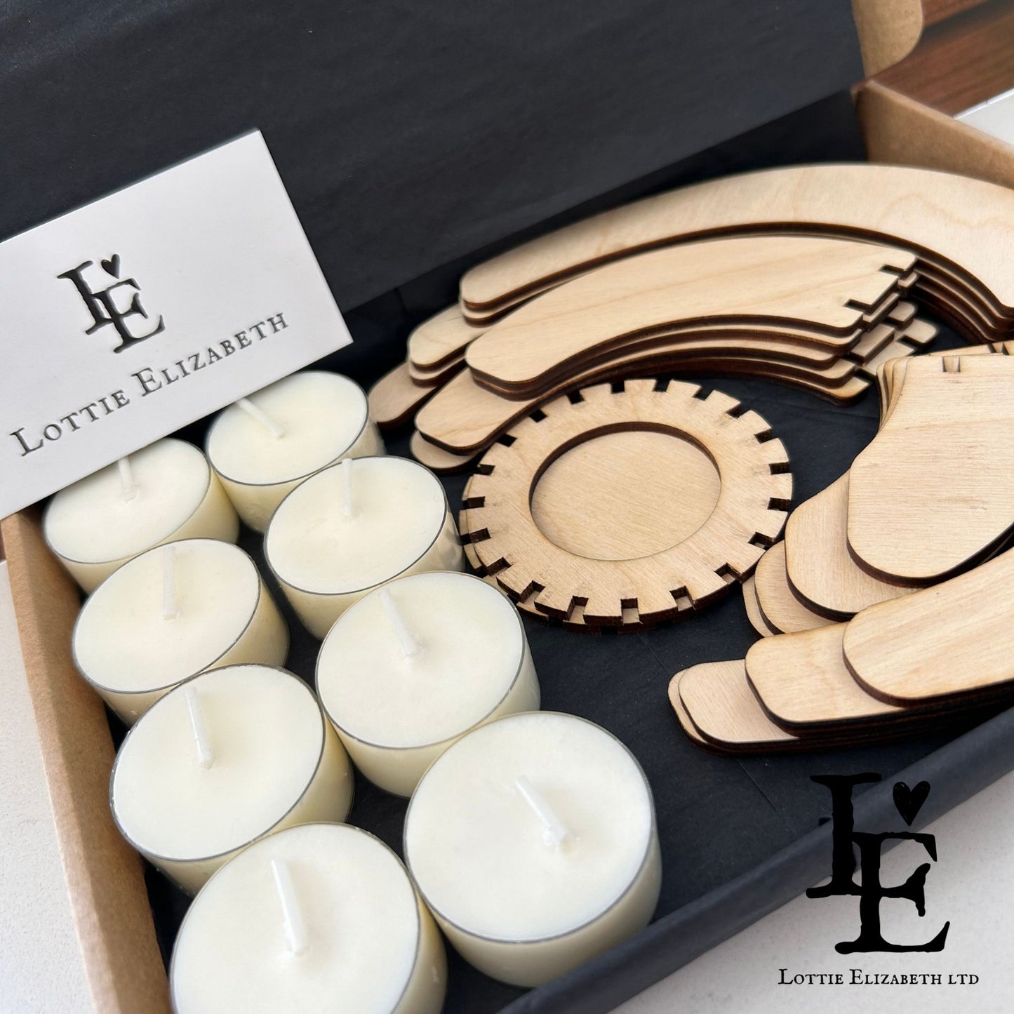 Handcrafted Birch Wood Tealight Holder - Natural Elegance for Home Ambiance