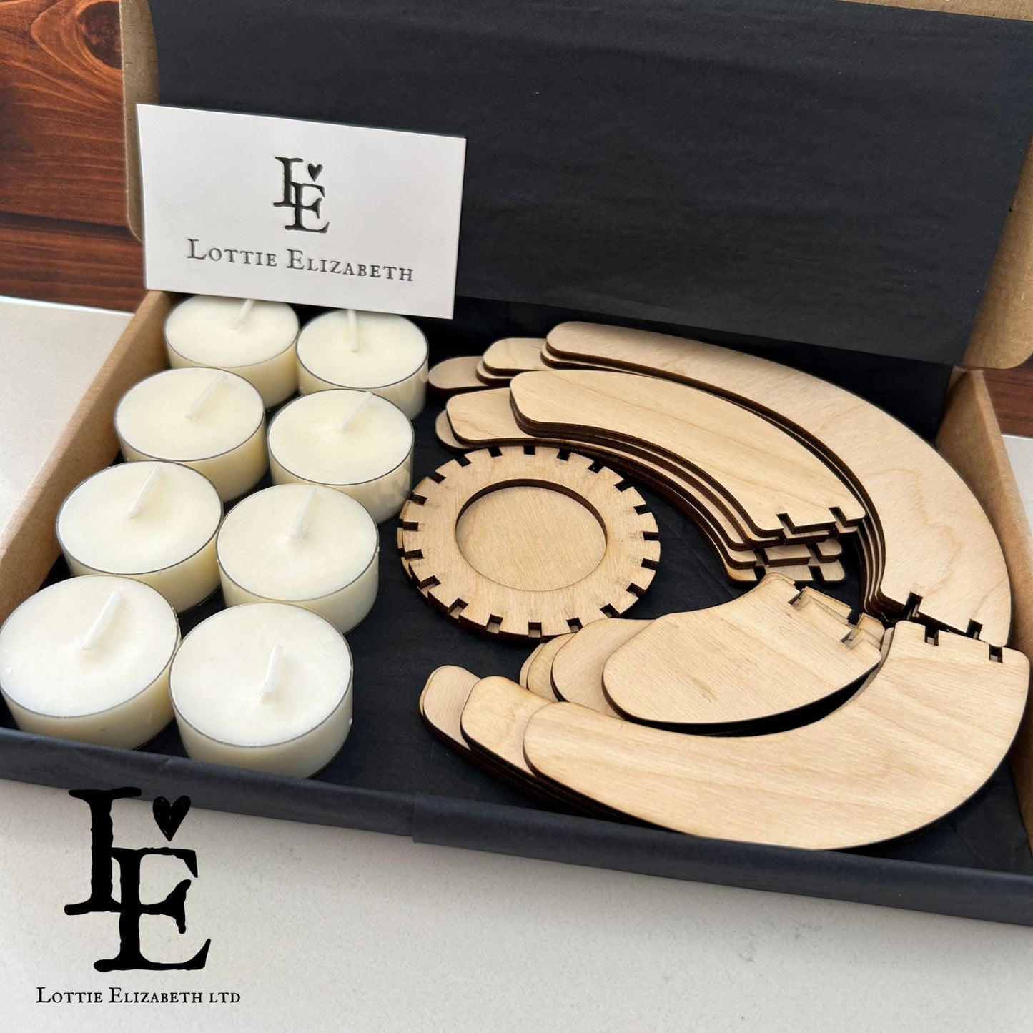 Handcrafted Birch Wood Tealight Holder - Natural Elegance for Home Ambiance