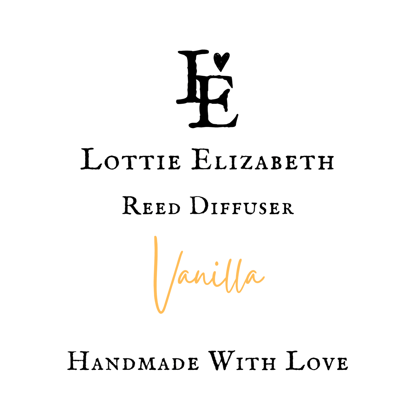 Vanilla | Reed Diffuser | Small - Reed Diffuser - Lottie Elizabeth Ltd